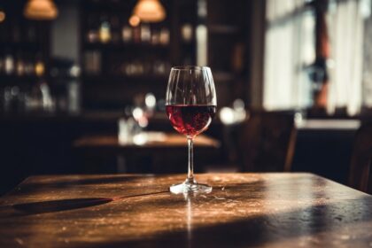Ett glas rött vin