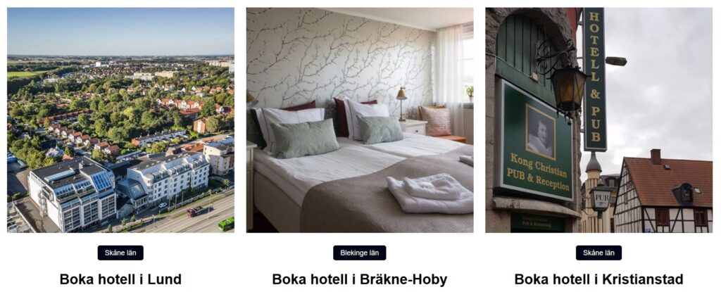 Många olika val på hotellrum