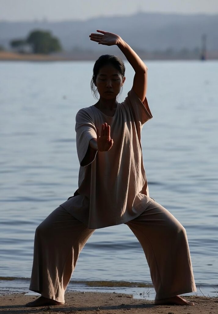 Tai Chi på satranden